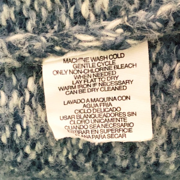 Y2K Jones New York Blue Knitted Collared Jacket With Pockets, Size Medium - Picture 16 of 16